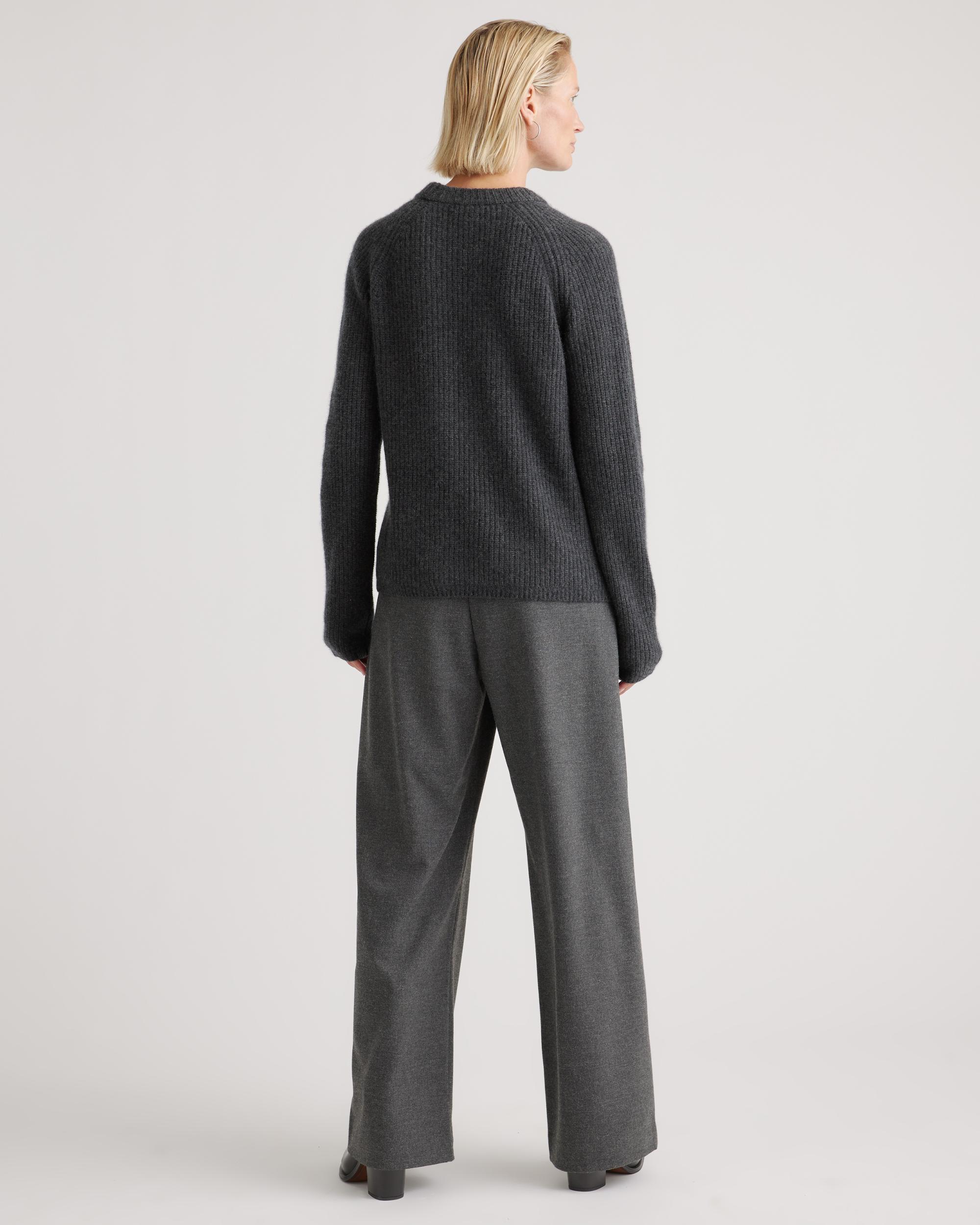 Quince | Women's Mongolian Cashmere Fisherman Crewneck Sweater Size XS Product Image