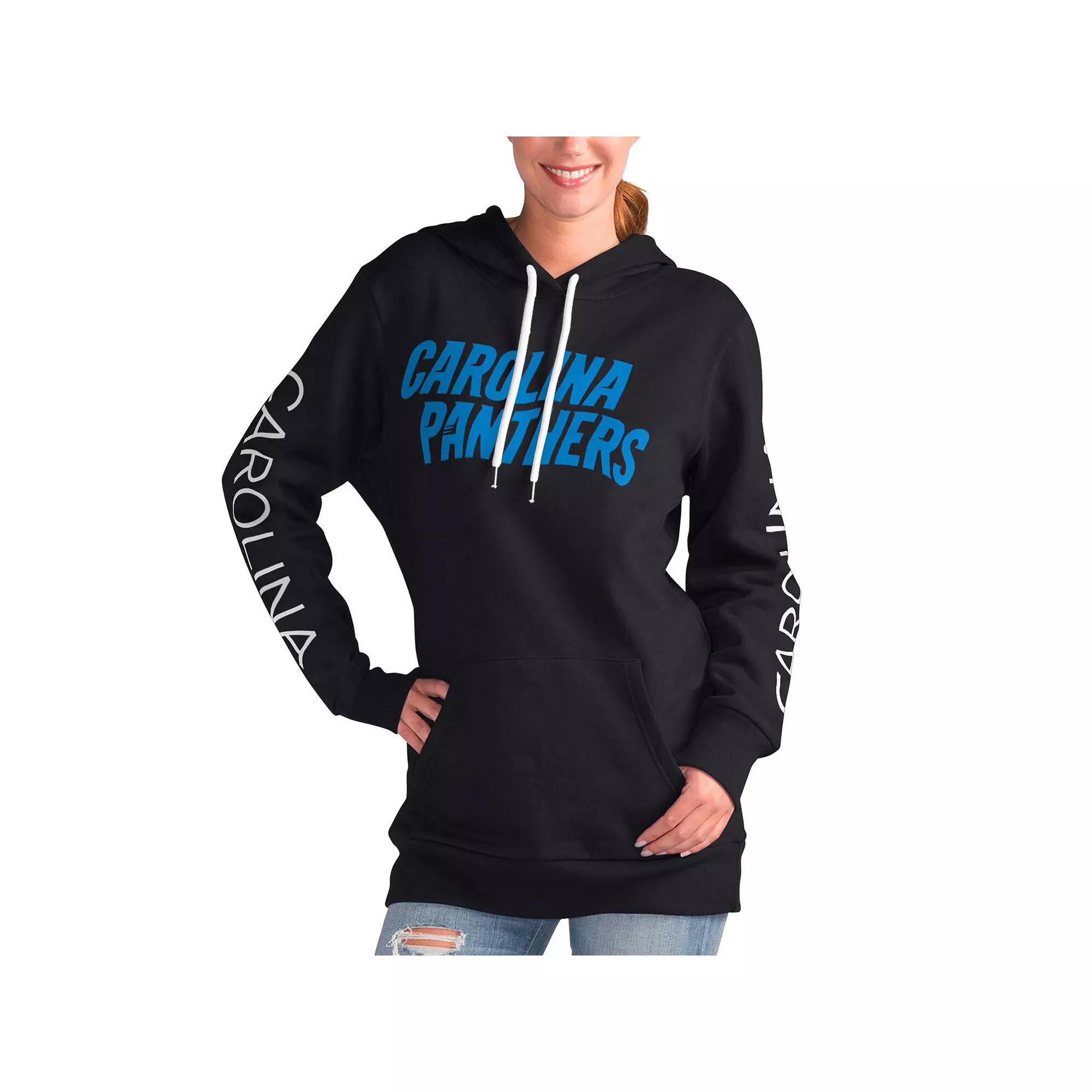 Women's G-III 4Her by Carl Banks Black Carolina Panthers Extra Inning Pullover Hoodie,  Product Image