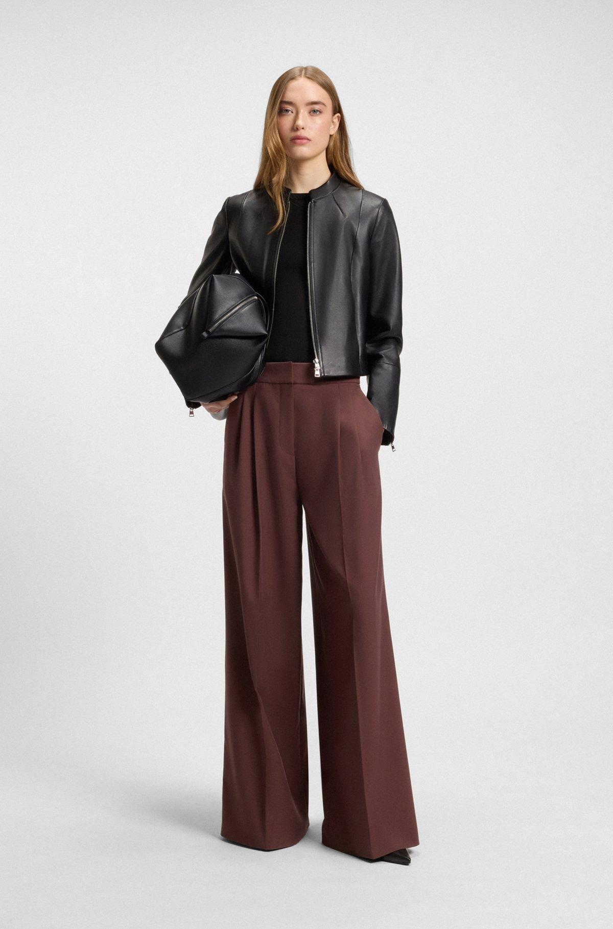 HUGO - Slim-fit pants in a stretch-cotton - Black Product Image