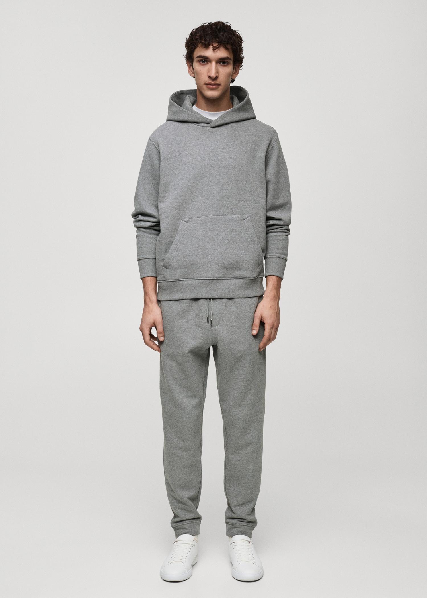 Brushed joggers with elastic waistband - Men | MANGO USA Product Image