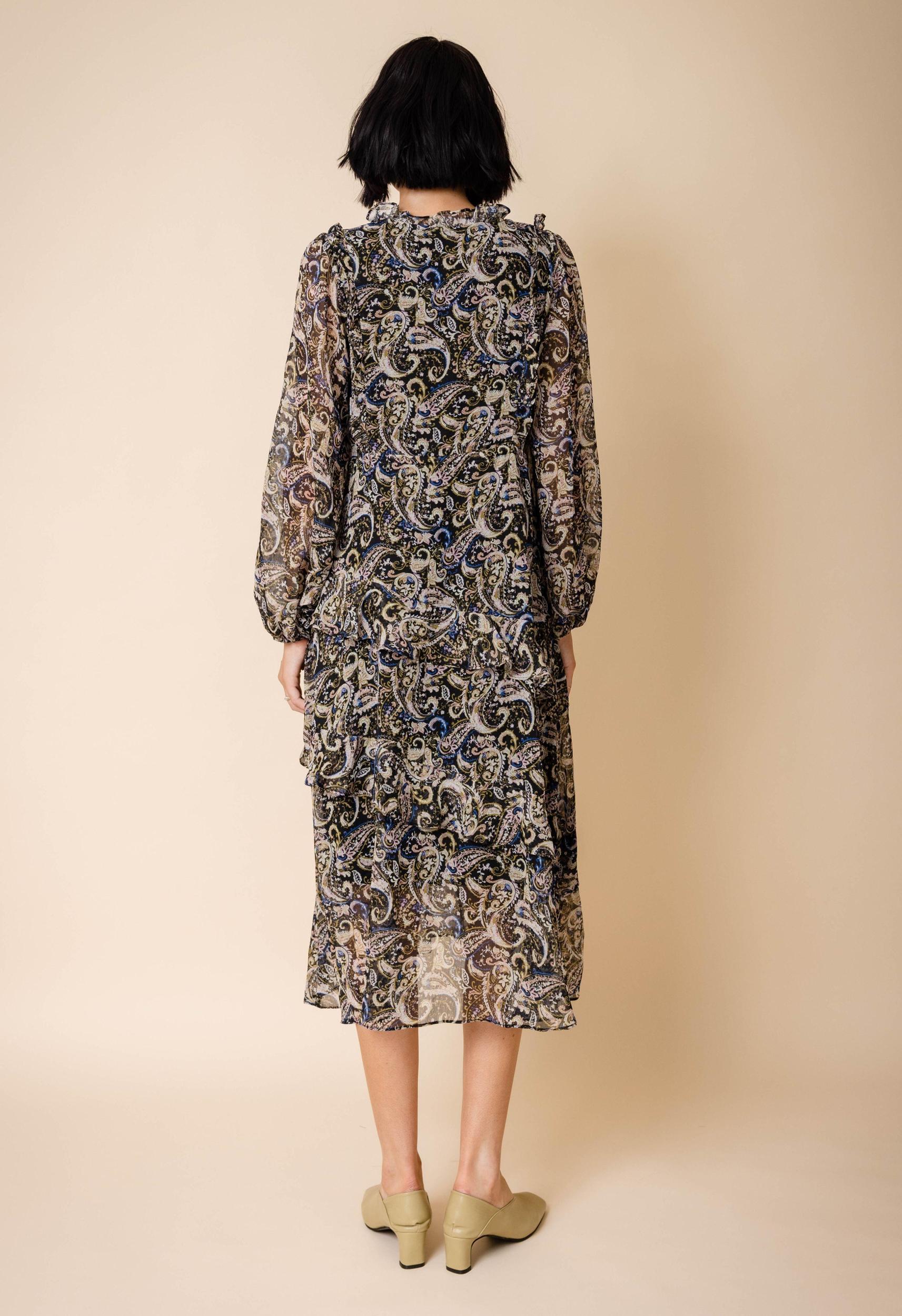 Paisley Dress in Black Product Image