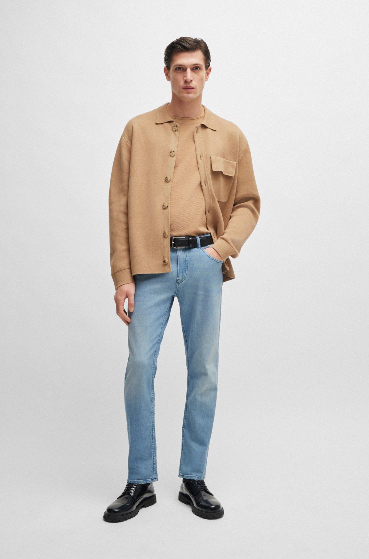 Slim-fit jeans in blue mechanical-stretch denim Product Image