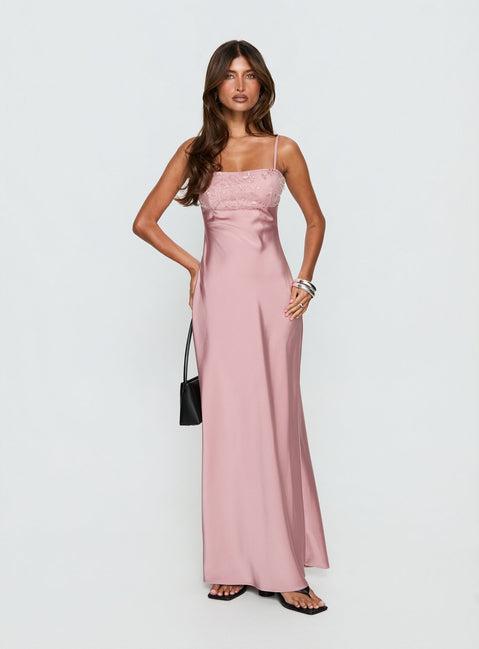 Engracia Sequin Maxi Dress Pink Product Image
