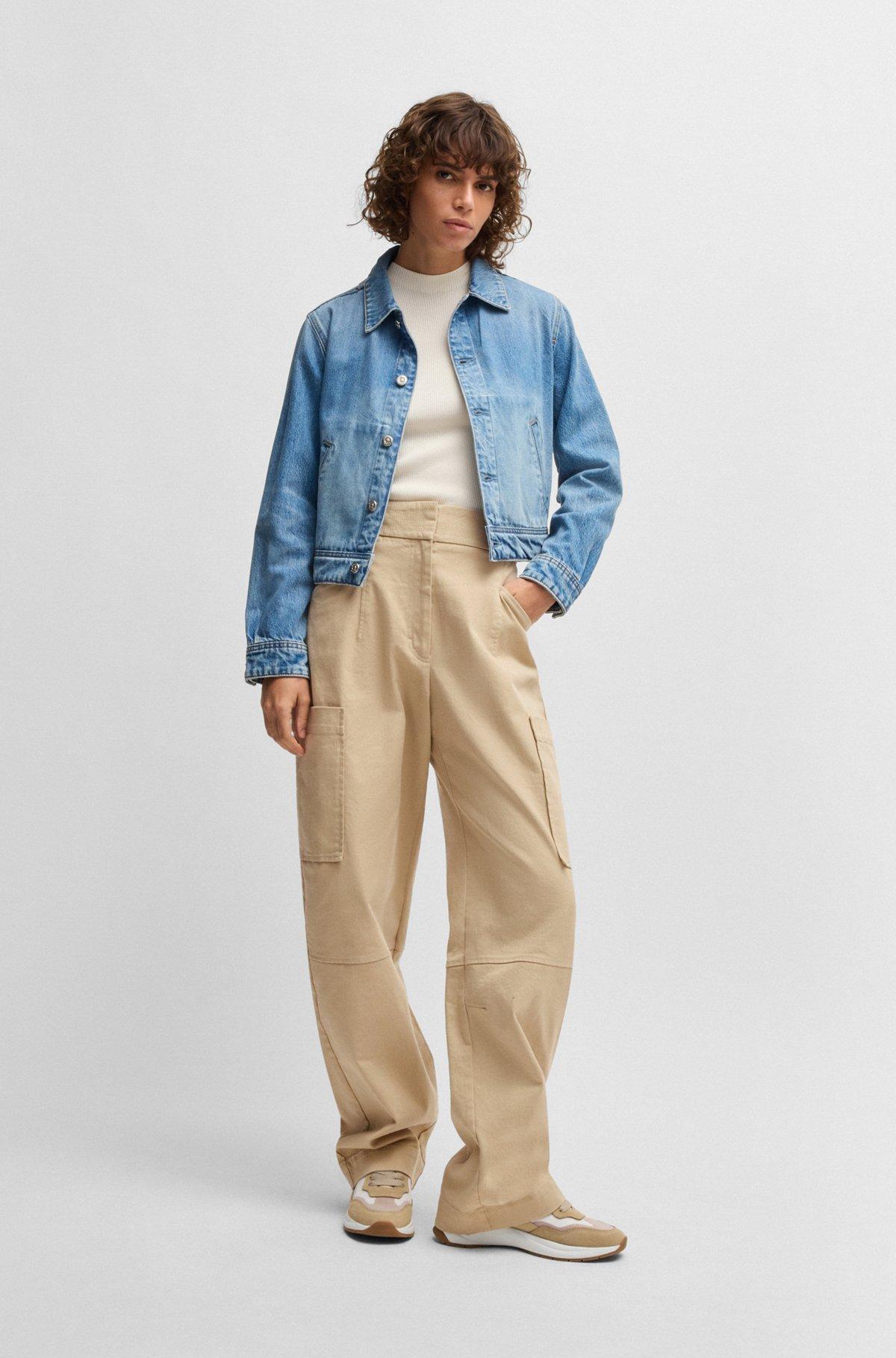 Relaxed-fit trousers in stretch-cotton twill Product Image
