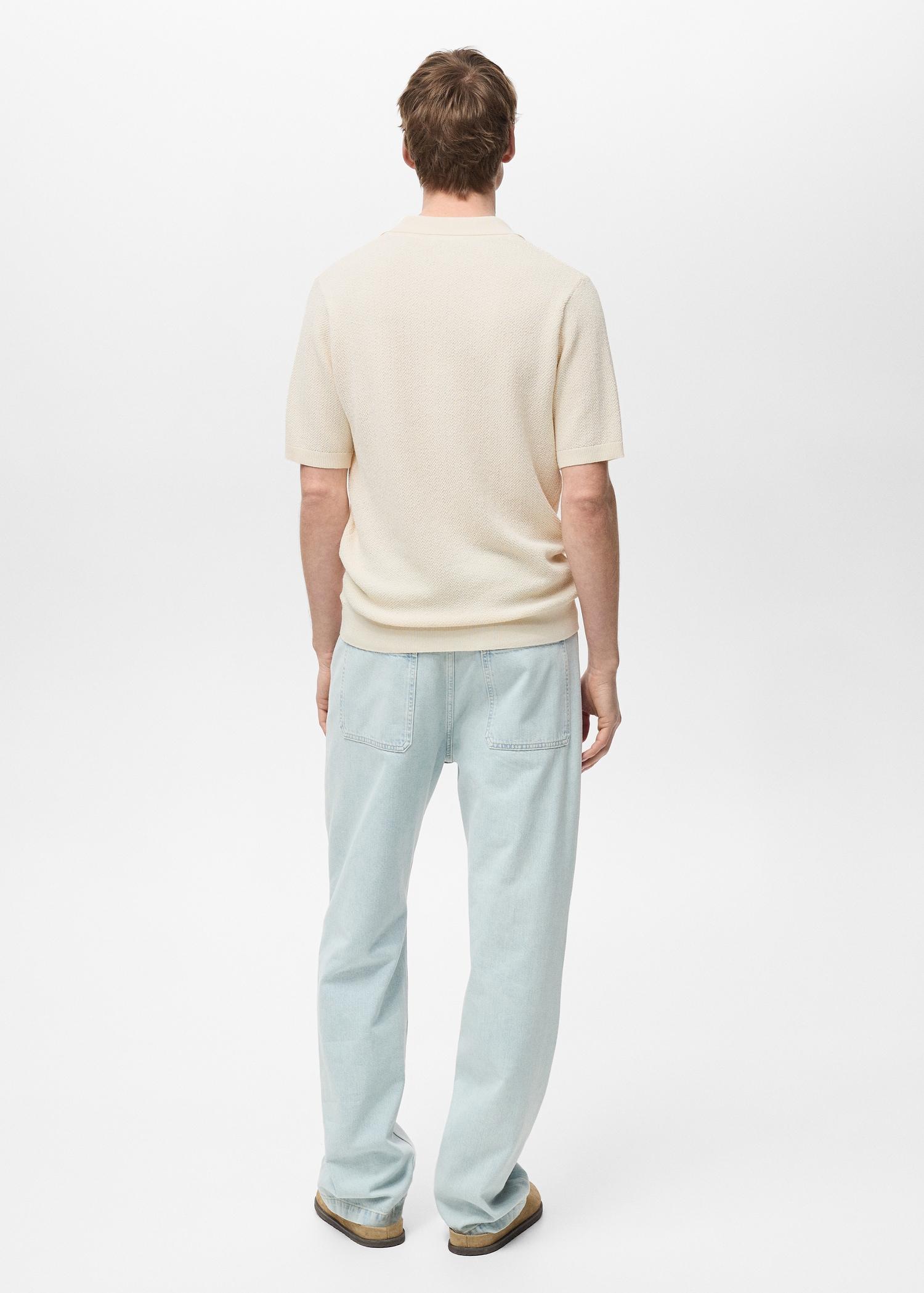 Fine-knit polo shirt - Men | MANGO USA Product Image