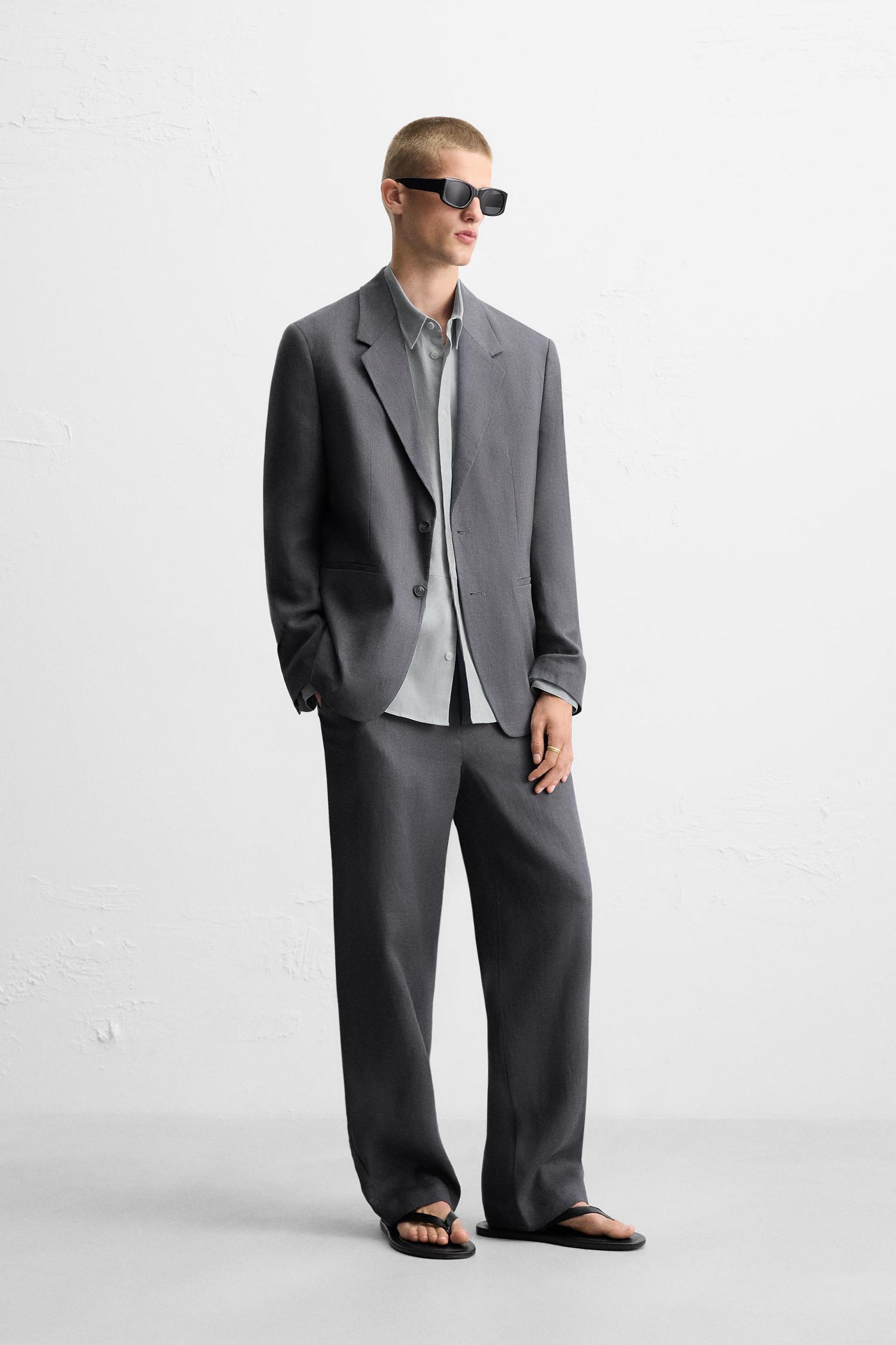100% LINEN SUIT BLAZER Product Image