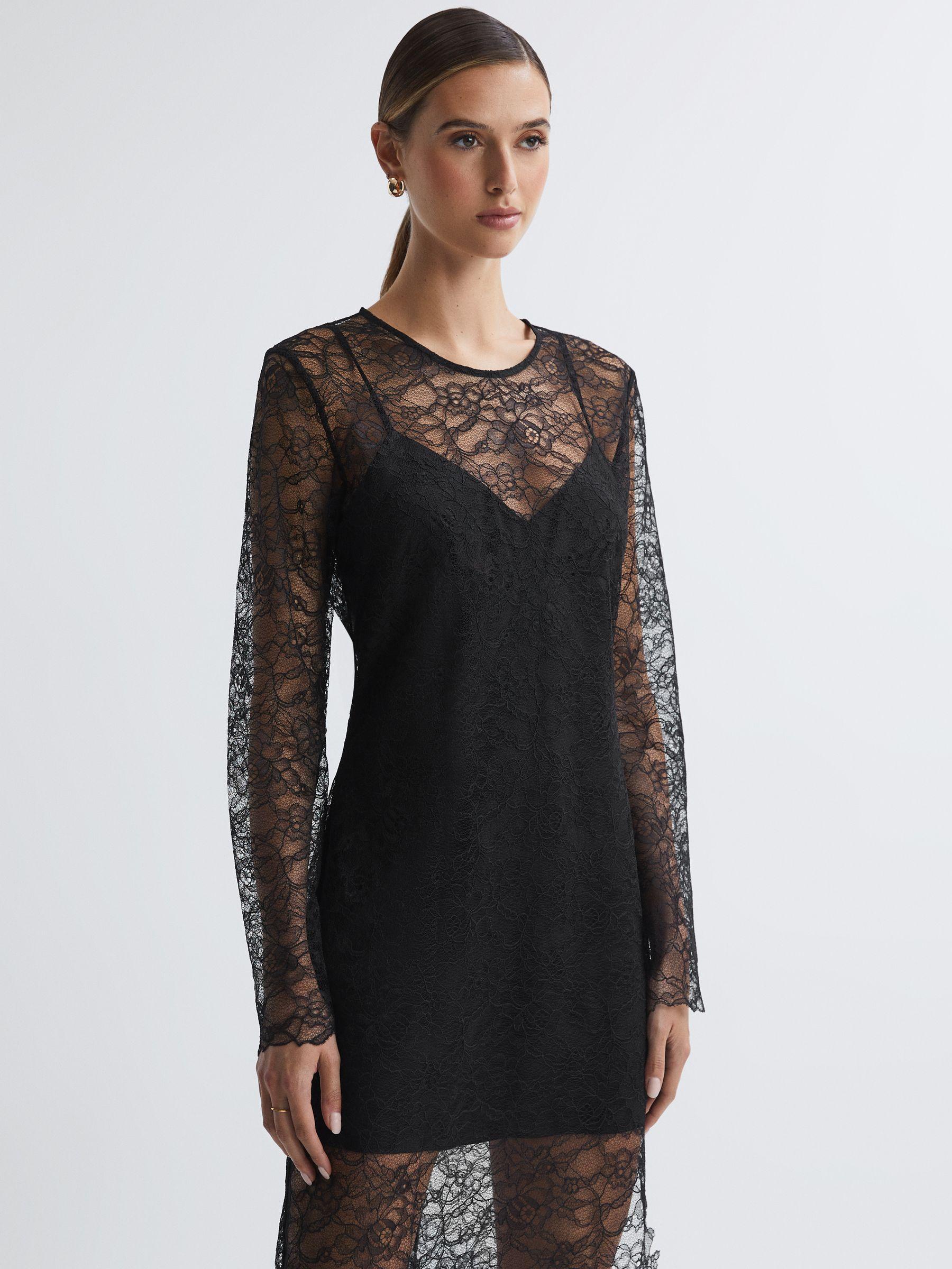 Anna Quan Lace Maxi Dress in Black Product Image