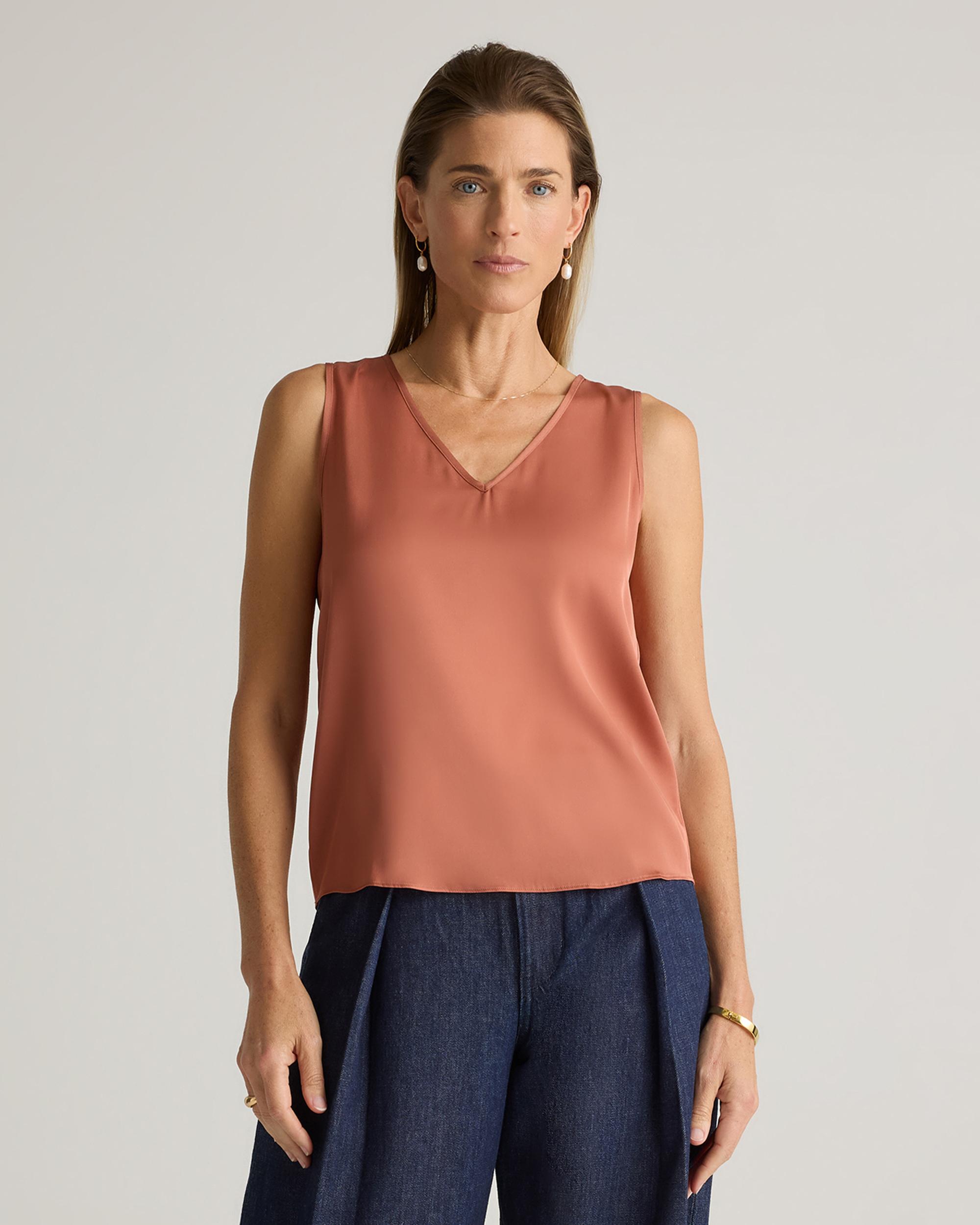 Quince | Women's Washable Stretch Silk Tank Top Size XS Product Image