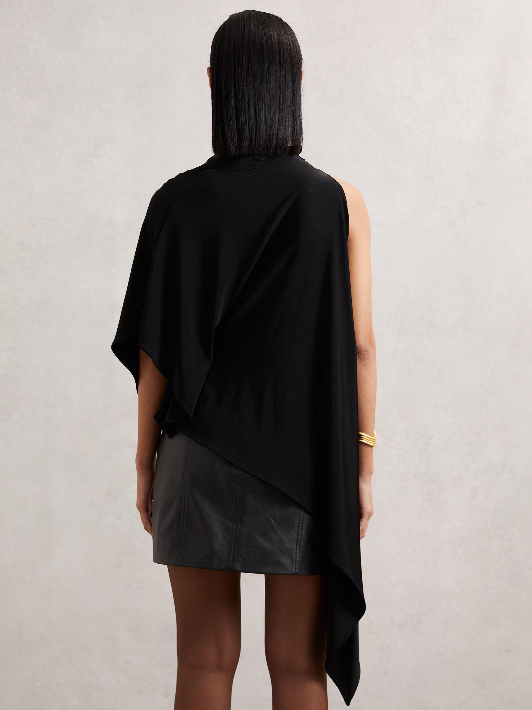 Cape Detail Top in Black Product Image
