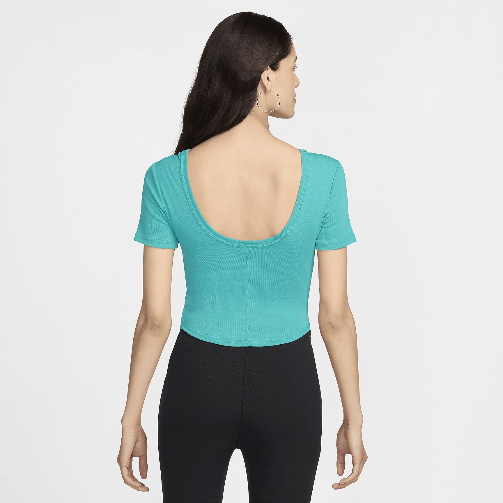 Nike Sportswear Chill Knit Women's Tight Scoop-Back Short-Sleeve Mini-Rib Top Product Image