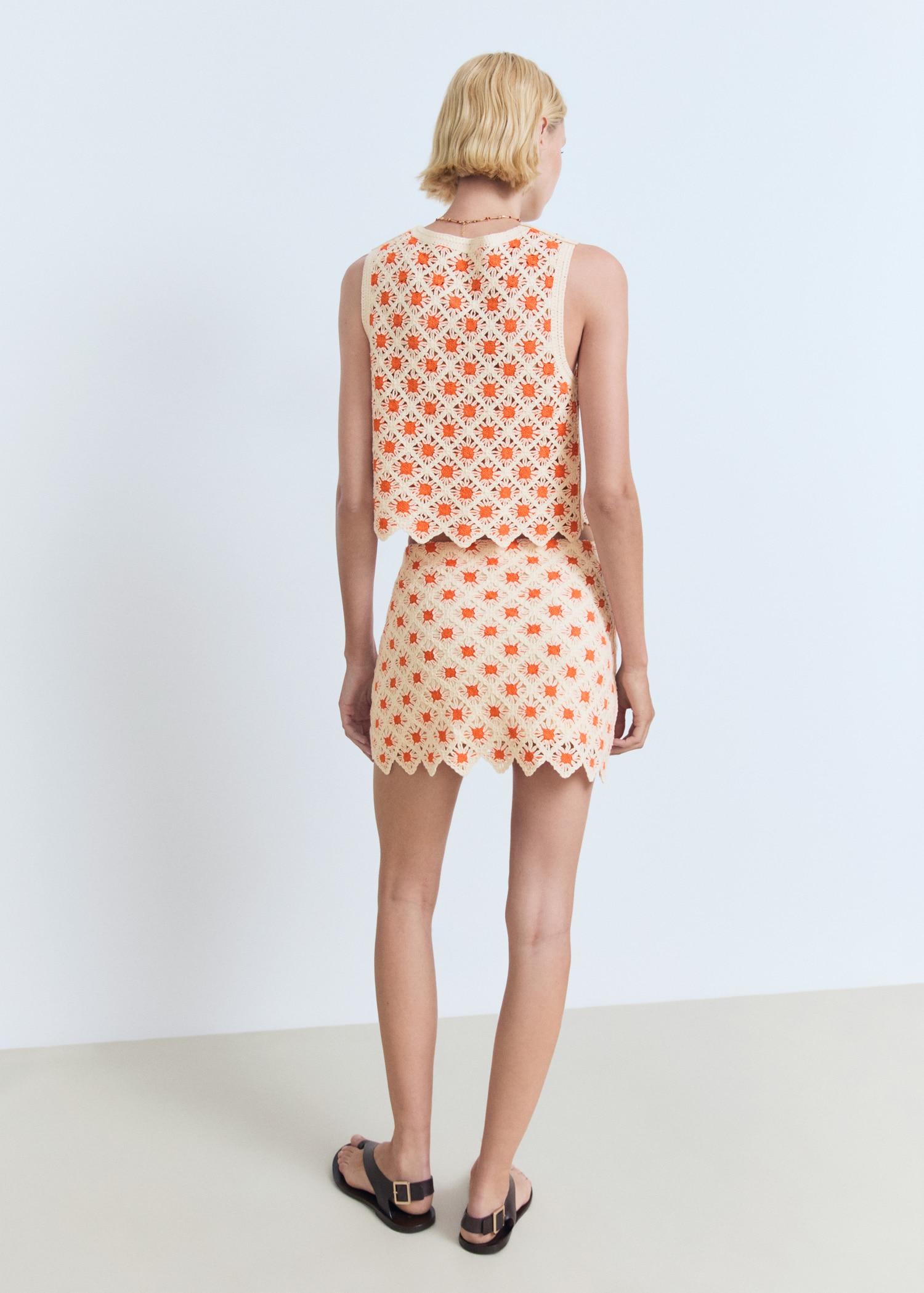 Crochet mini skirt - Women | MANGO USA Product Image