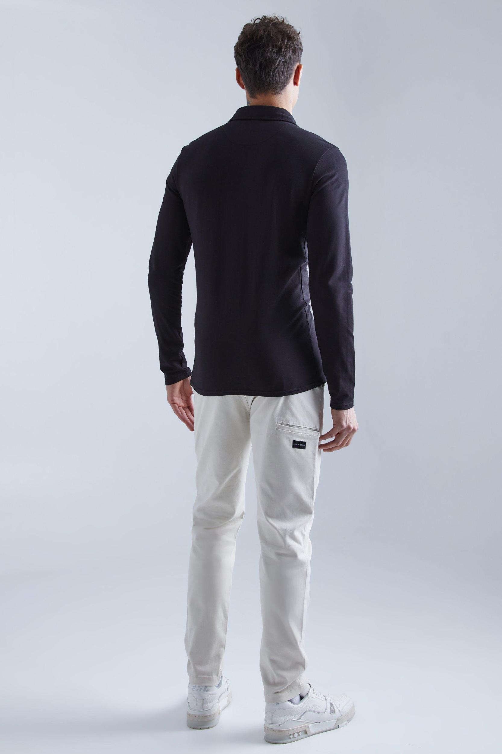 Stretch Fit Jersey Shirt | boohooMAN USA Product Image