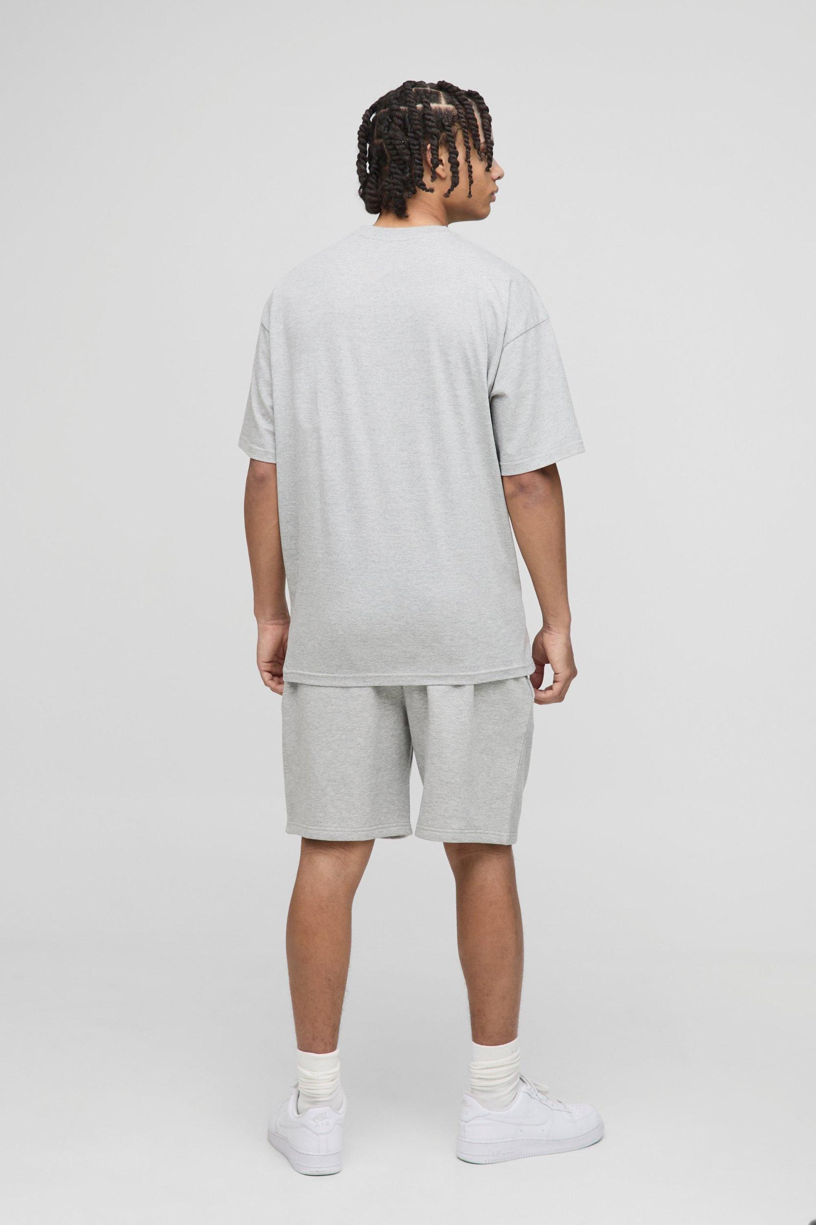 Oversized M Star T-Shirt & Short Set | boohooMAN USA Product Image
