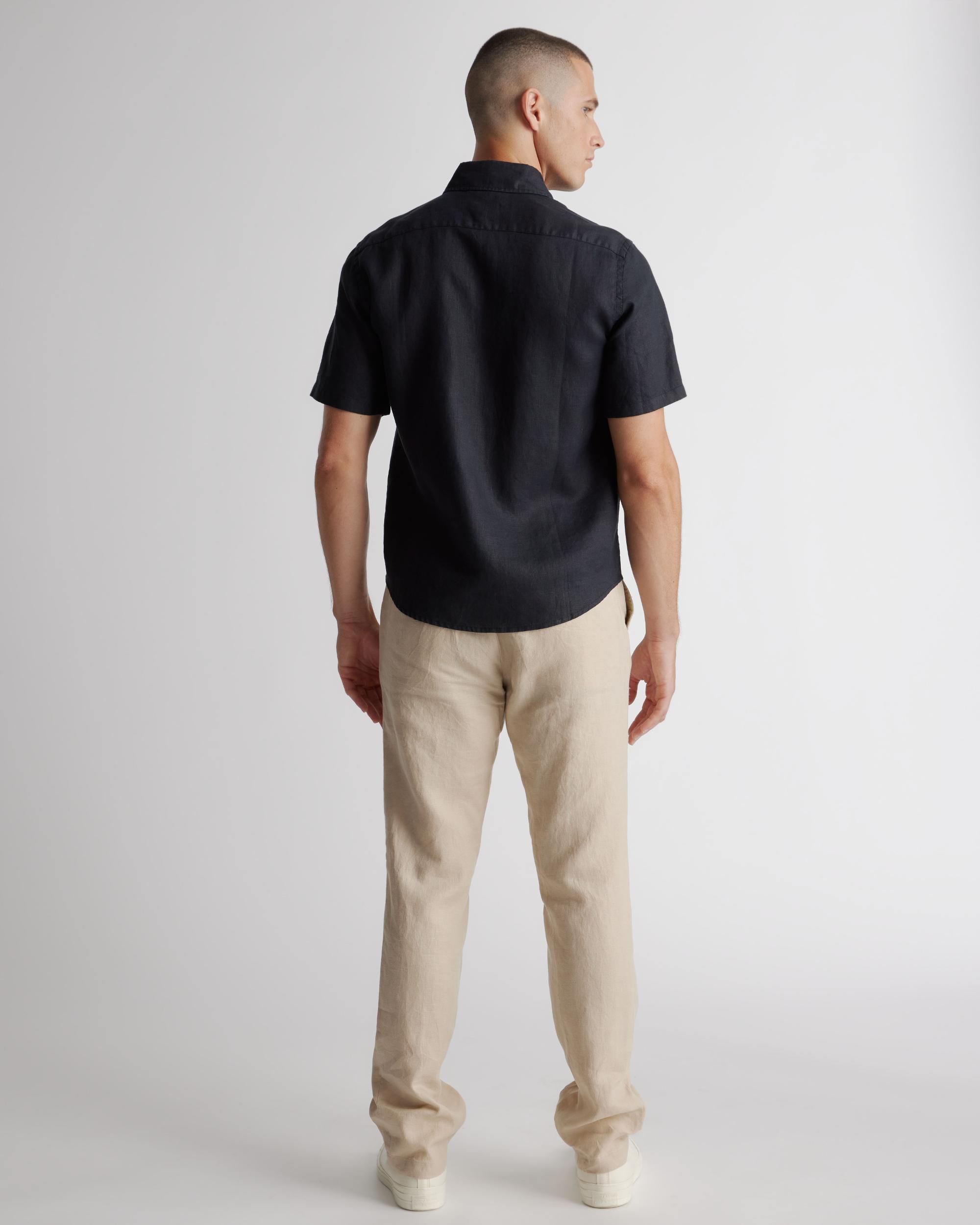 Quince | Men's 100% European Linen Relaxed Short Sleeve Shirt Product Image