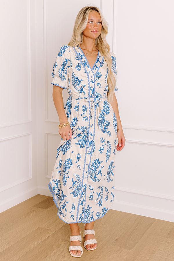 Small Town Stroll Button Down Midi Dress Product Image