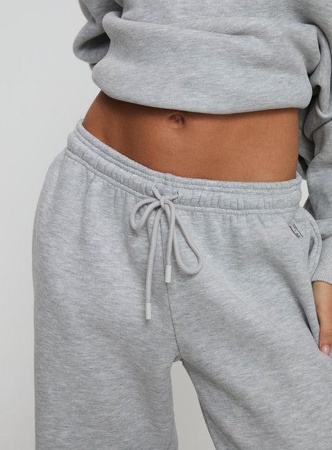Dream Fleece Ankle Cuff Sweatpants Grey Marle Product Image