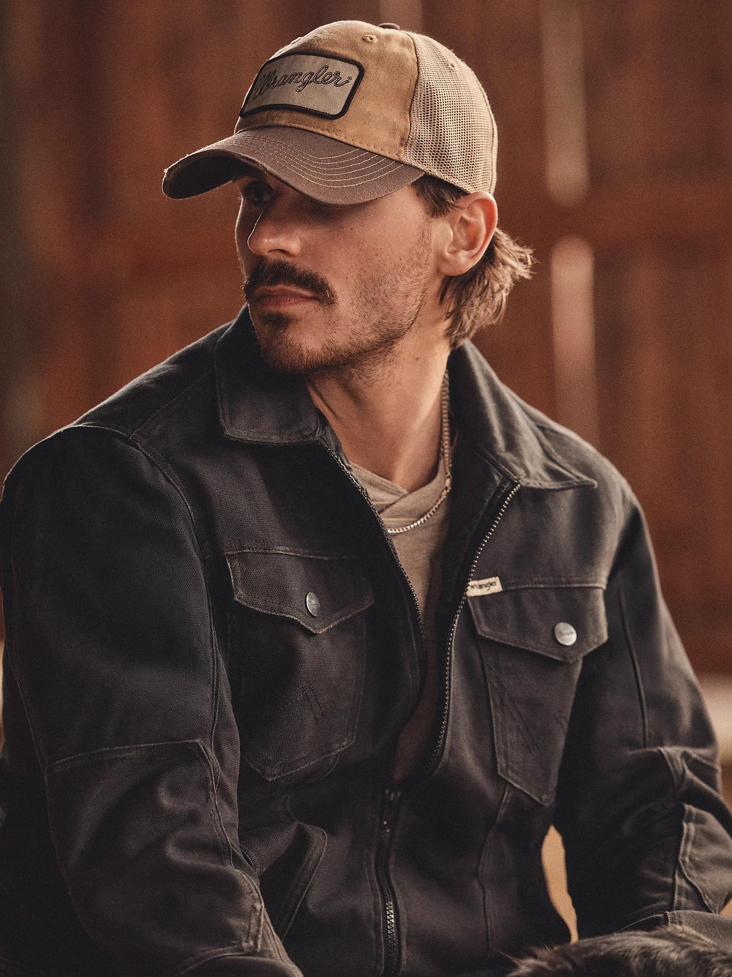 Wrangler All Terrain Gear Men's Outdoor Trucker Jacket in Jet Product Image