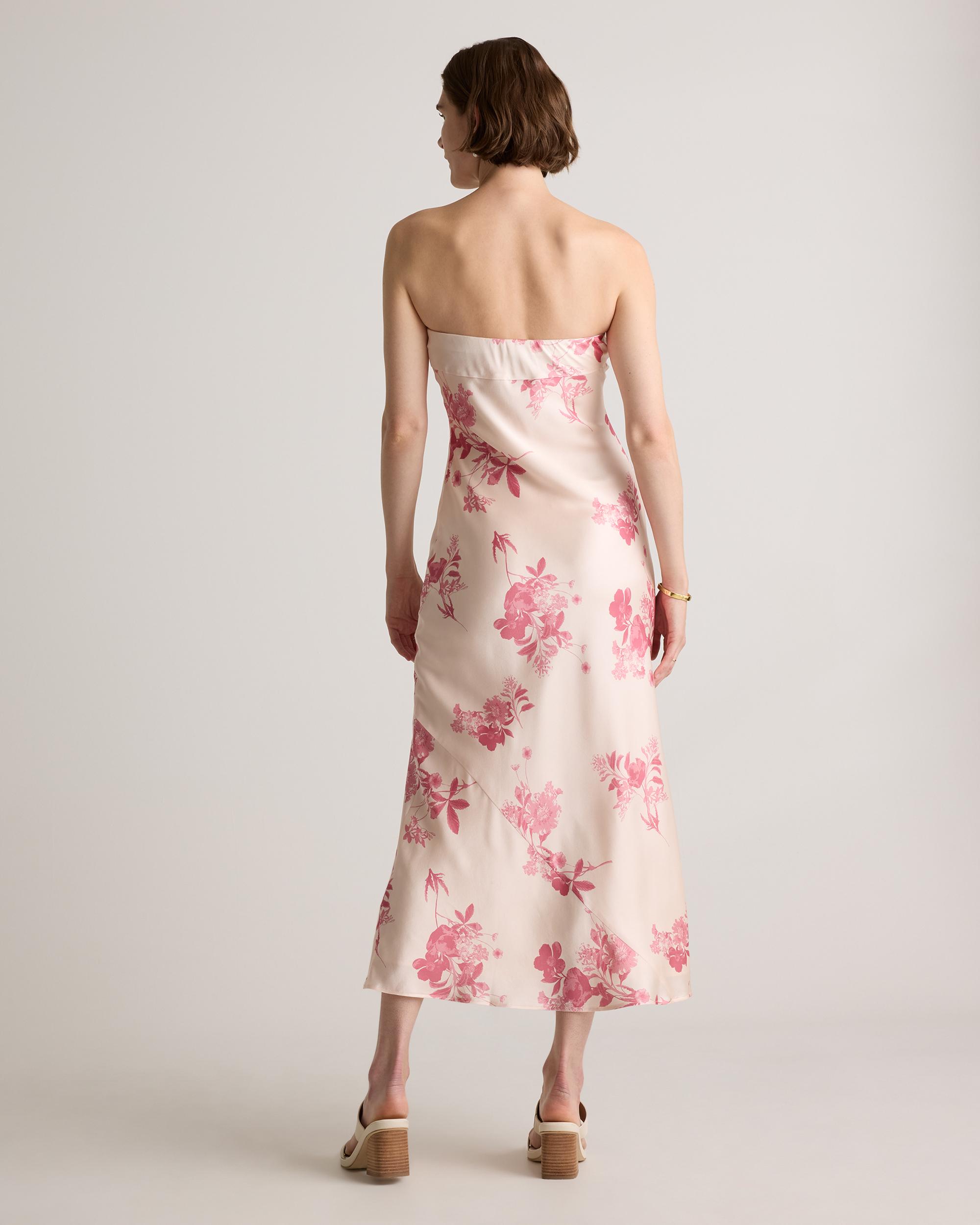 Quince | Women's Strapless Midi Dress Mulberry Silk Product Image