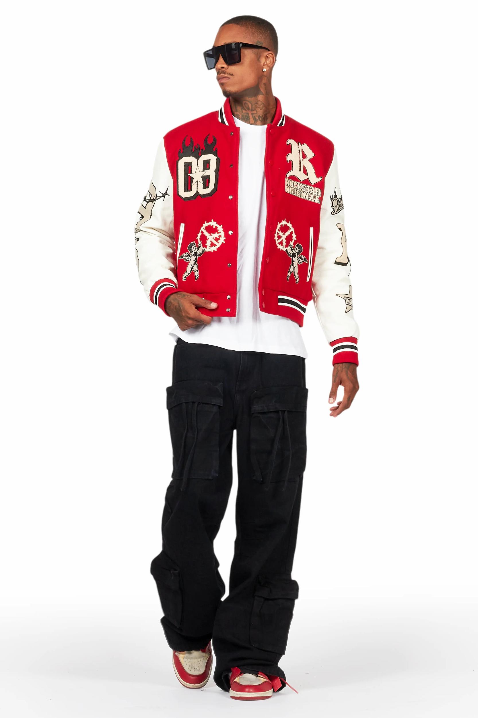 Rune Red Varsity Jacket Male Product Image