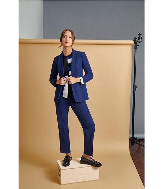 Jones New York Long Sleeve Rolled Cuff Notched Collar Jacket Product Image