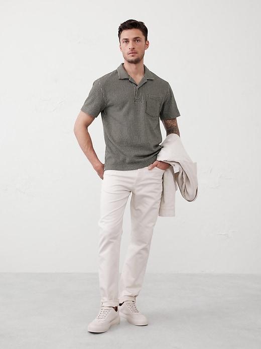 Texture Striped Polo Product Image