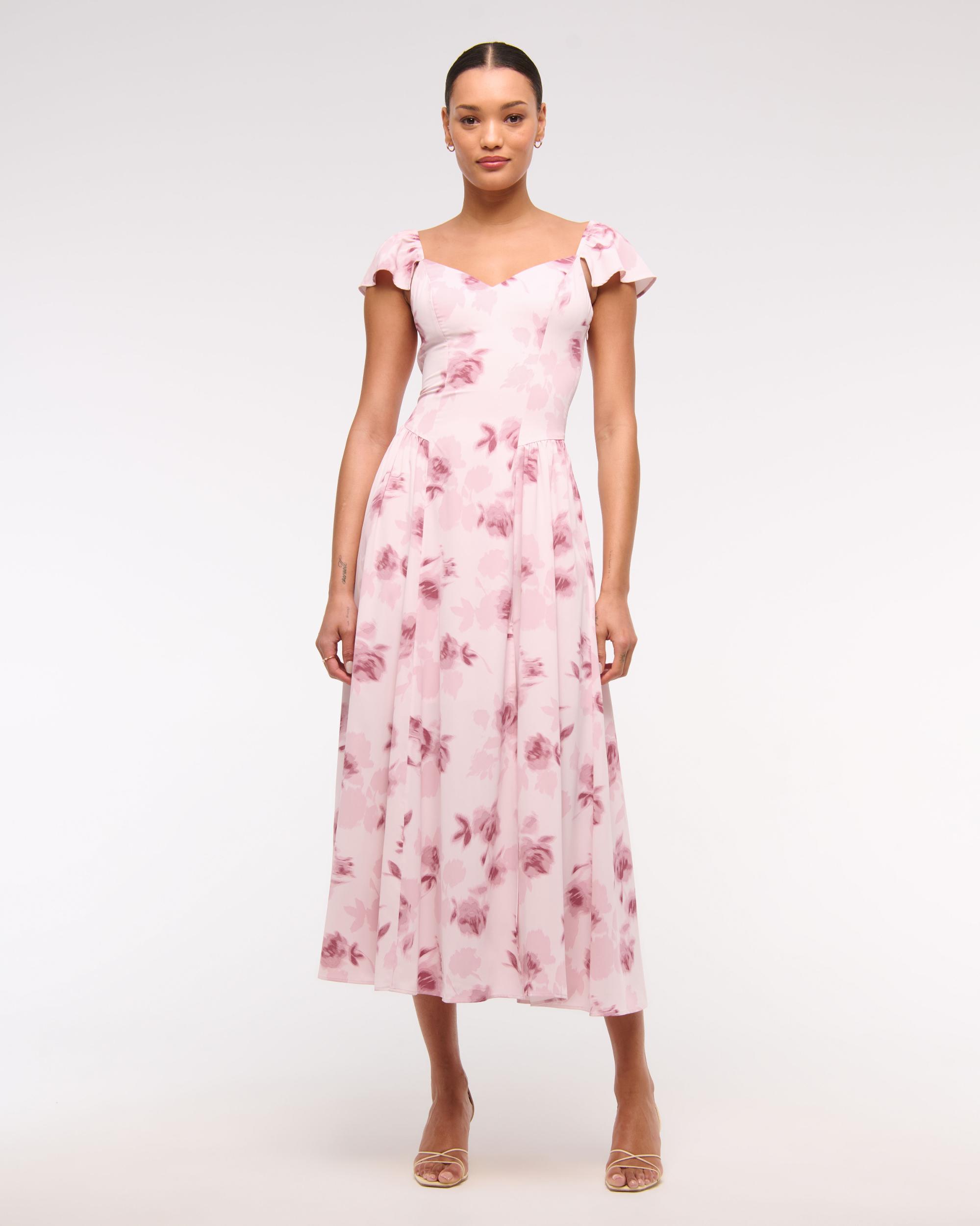 Flutter Sleeve Midi Dress Product Image
