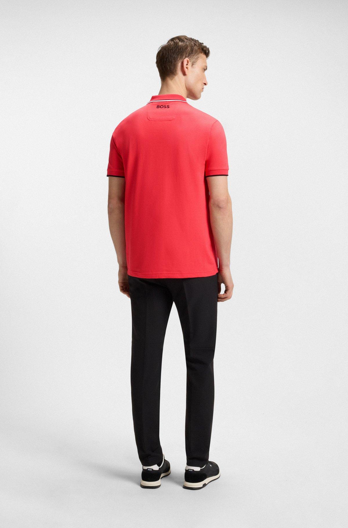 Polo shirt with contrast logos Product Image