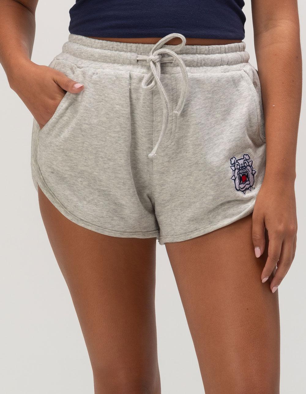 HYPE AND VICE Fresno State University Womens Shorts - HEATHER GRAY Product Image