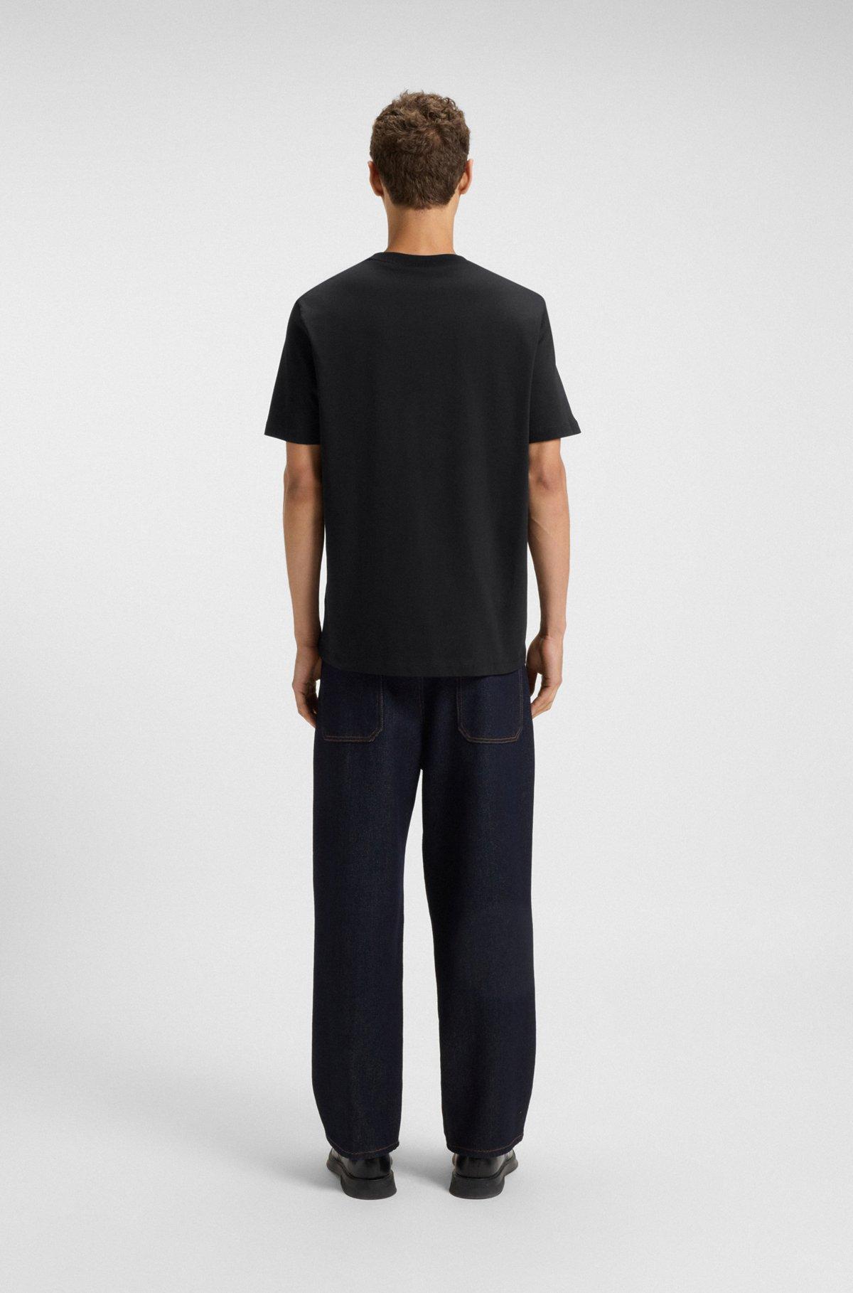 Cotton-jersey T-shirt with logo and animal graphic Product Image