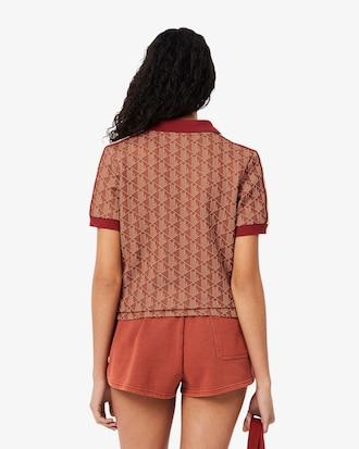 Slim Fit Monogram Jacquard Polo Shirt Product Image