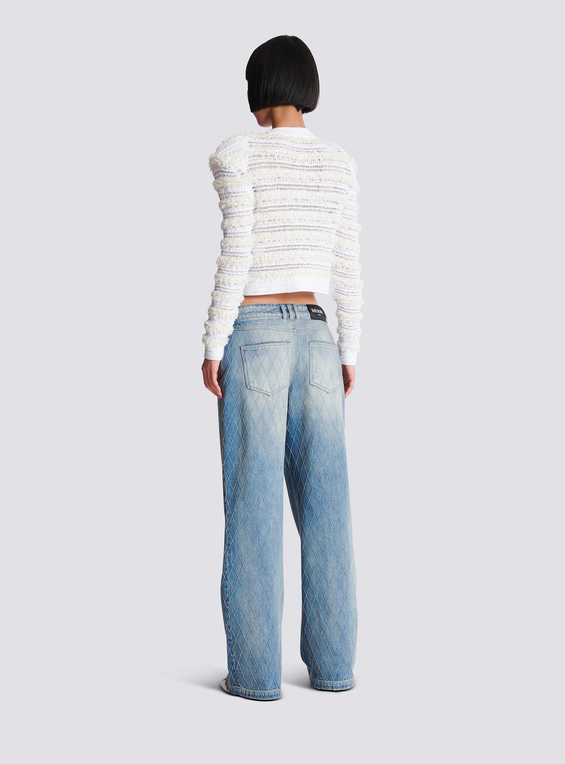 Diamond denim straight-fit jeans Product Image