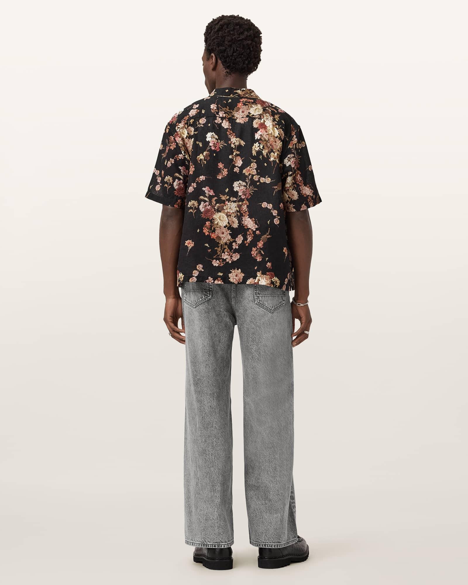 Lenny Loose Fit Wide Leg Denim Jeans Light Grey | ALLSAINTS US Product Image