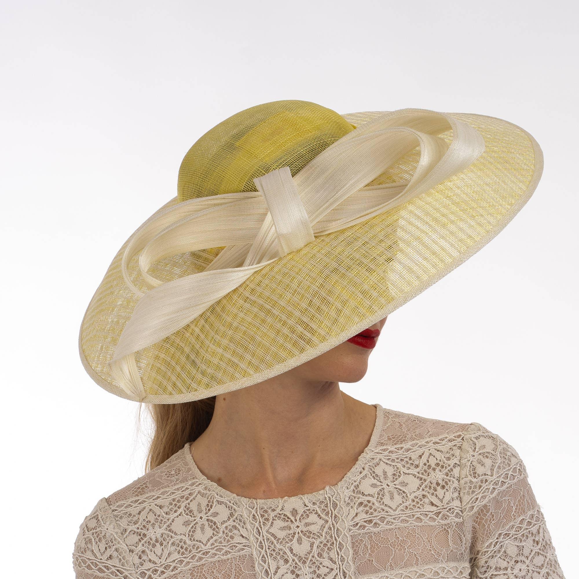 Dual Color Sinamay Base With Jinsin Buntal Bow Product Image