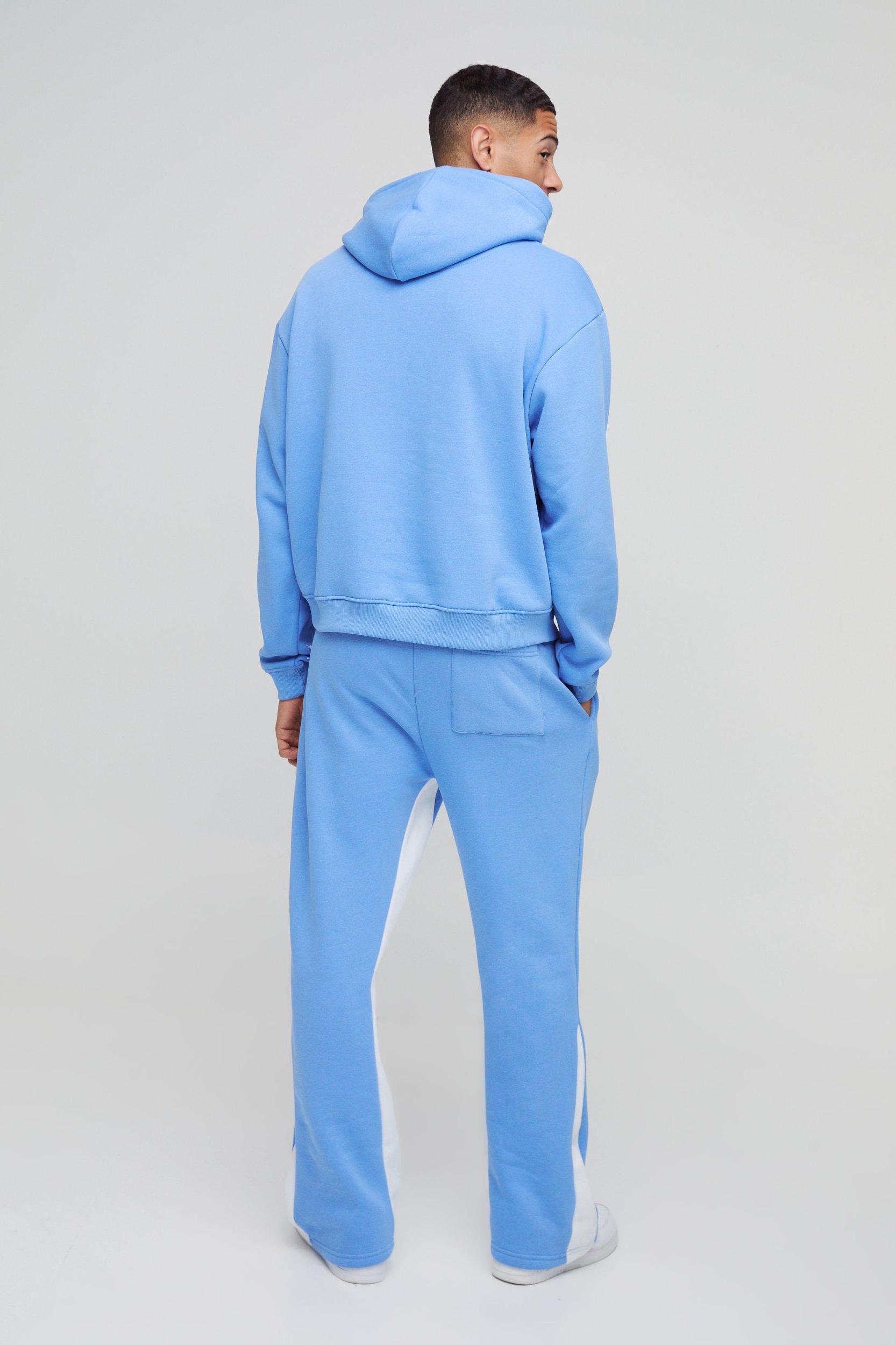 Oversized Boxy Paint Splatter Homme Gusset Tracksuit | boohooMAN USA Product Image