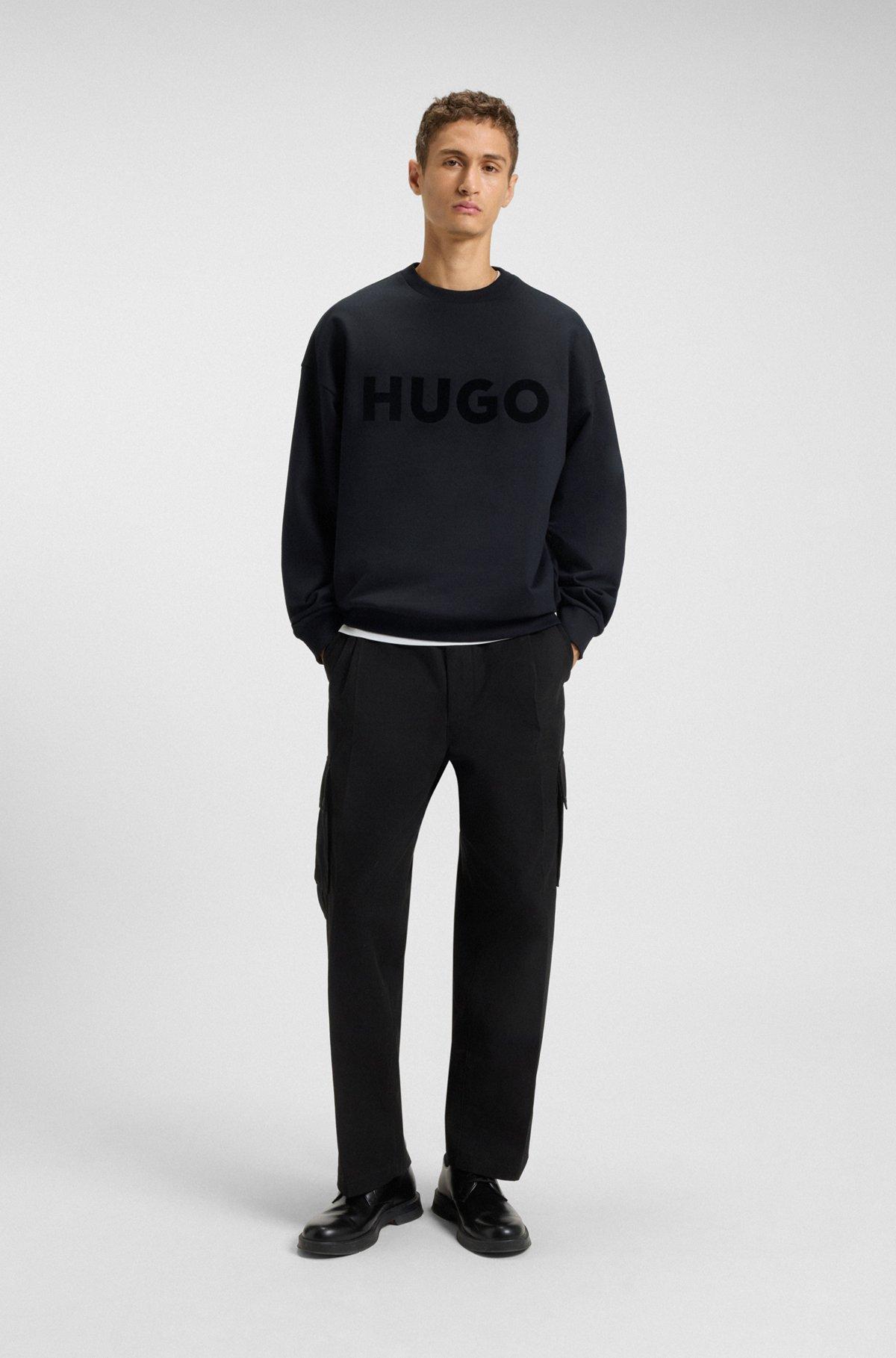 Oversize-fit sweatshirt in cotton terry with logo print Product Image