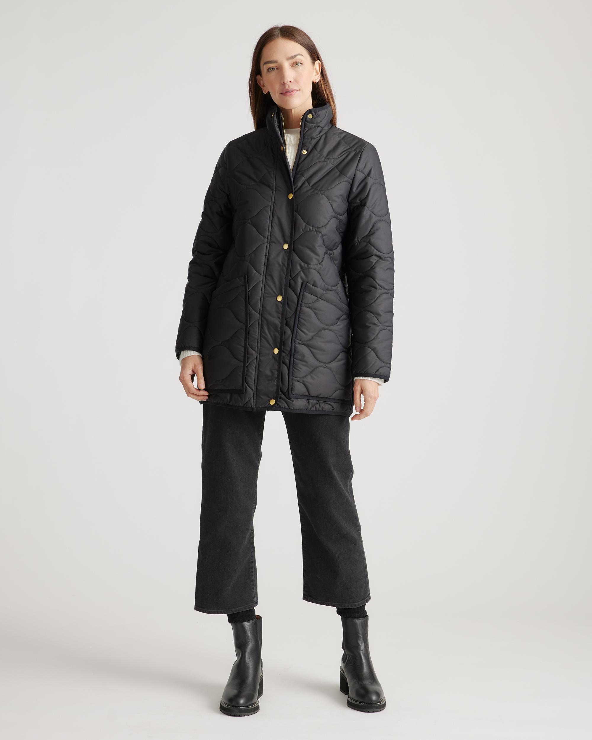 Quince | Women's Featherless Quilted Long Puffer Jacket Nylon Product Image
