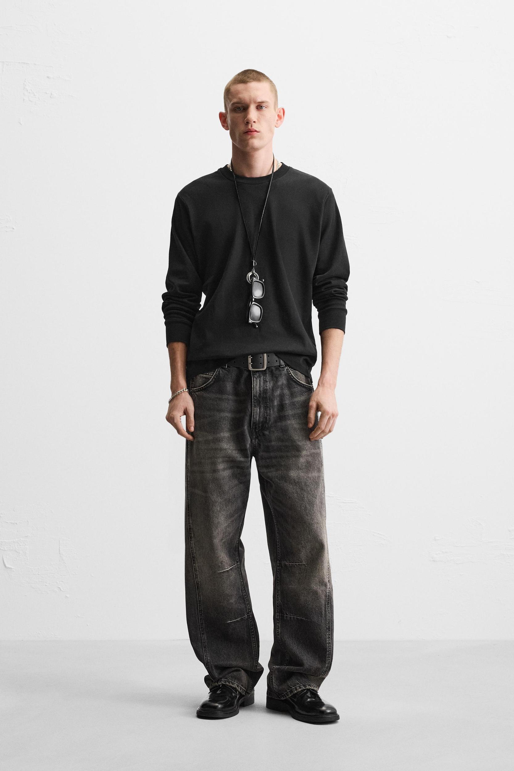 BAGGY FIT JEANS WITH SEAMS Product Image