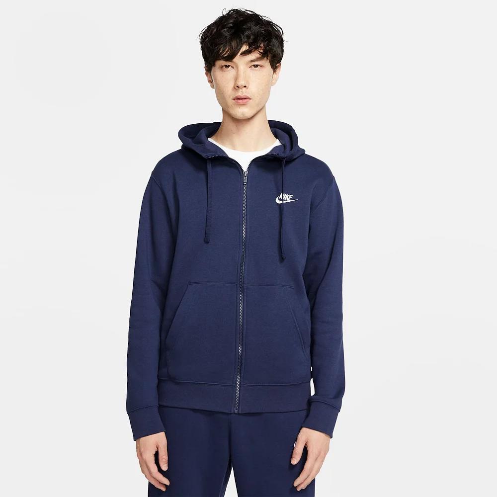 Mens Nike Sportswear Club Fleece Full-Zip Hoodie | BV2645-010 Product Image