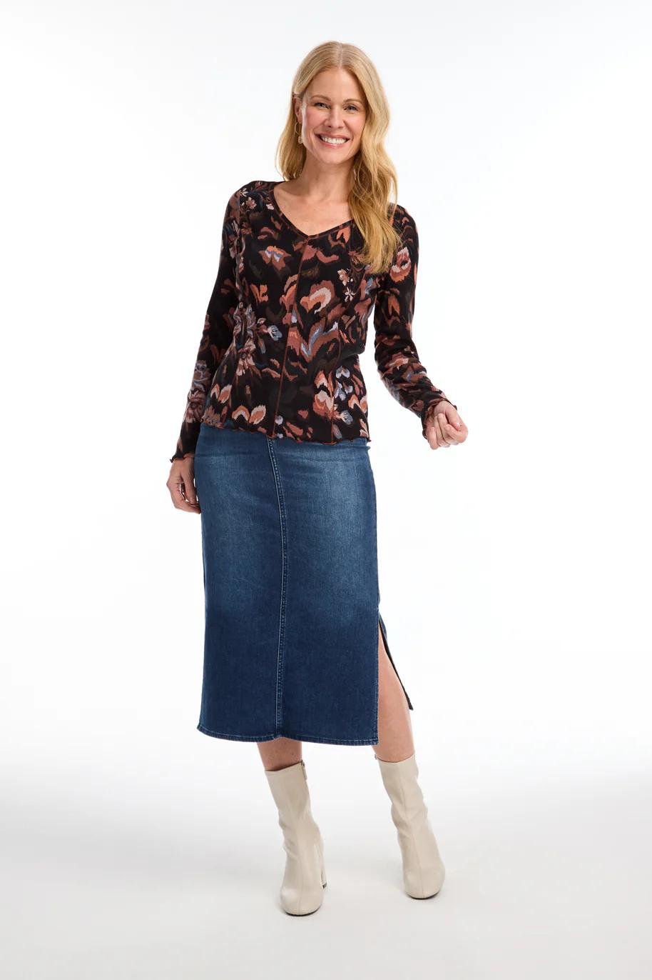 Long-Sleeve V-Neck Top Product Image