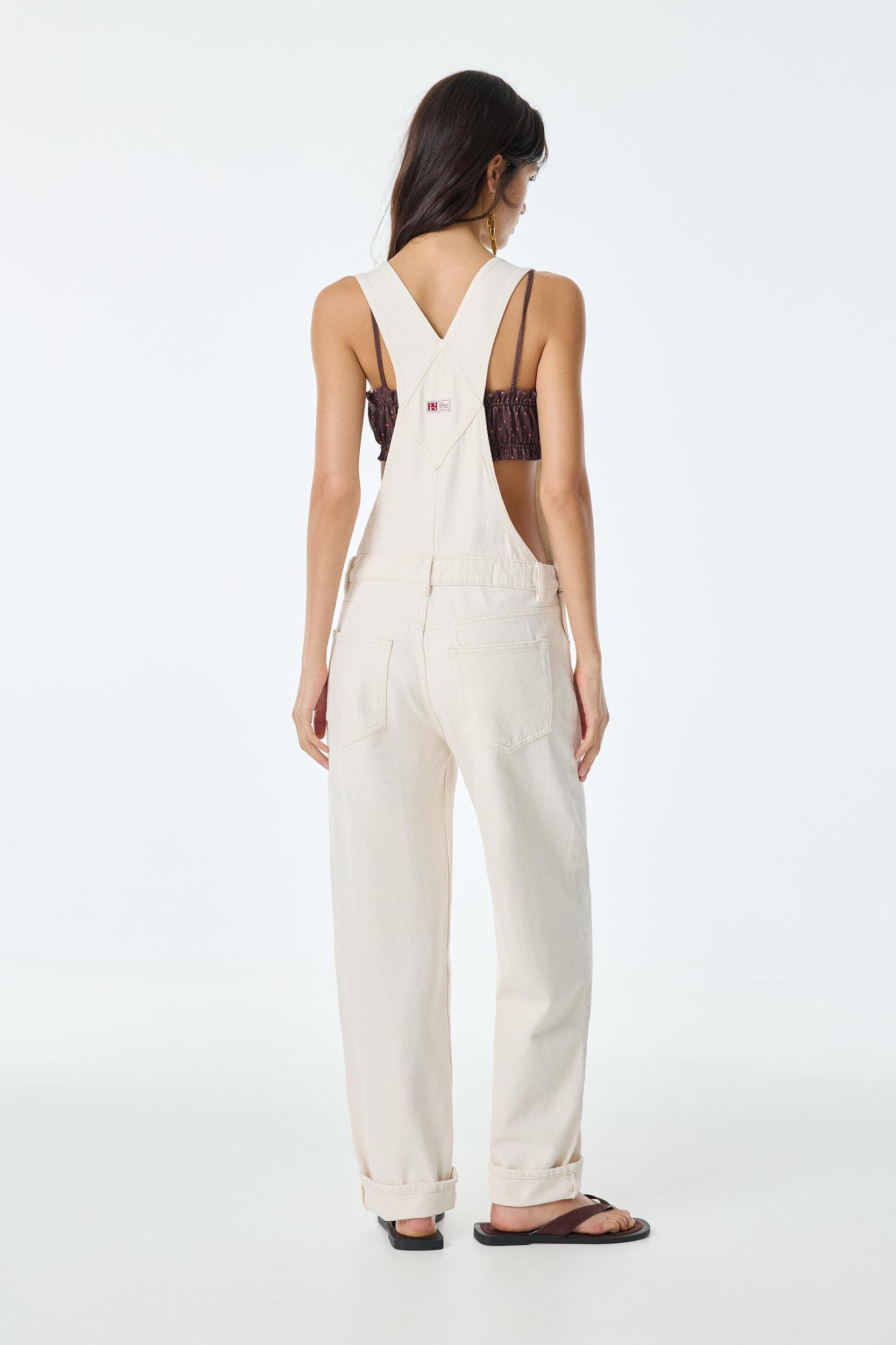 Long denim overalls Product Image