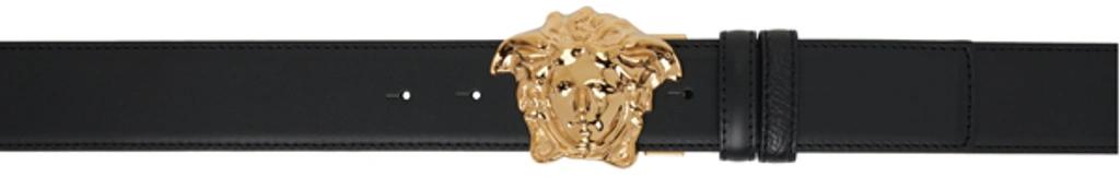VERSACE La Medusa Leather Belt Man Belt Black Size 39.5 Calfskin Product Image