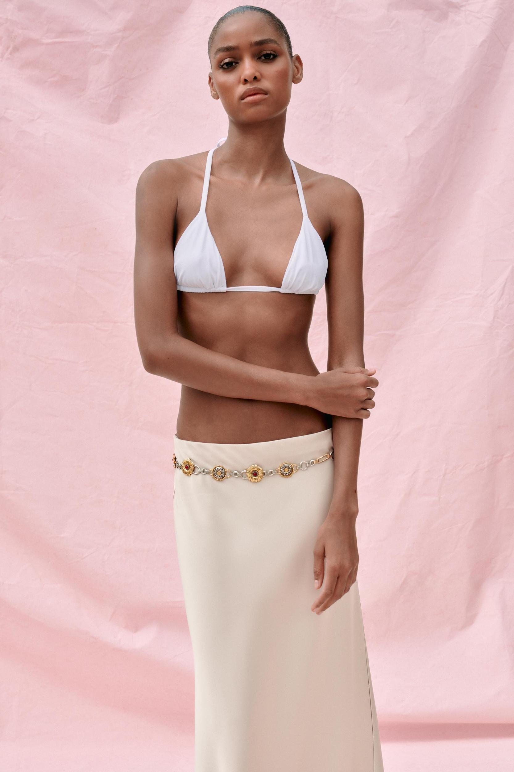 SATIN MIDI SKIRT Product Image