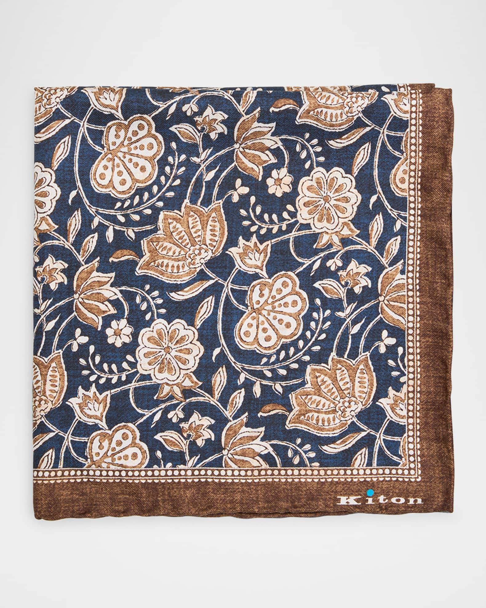 Men's Silk Floral Pocket Square Product Image