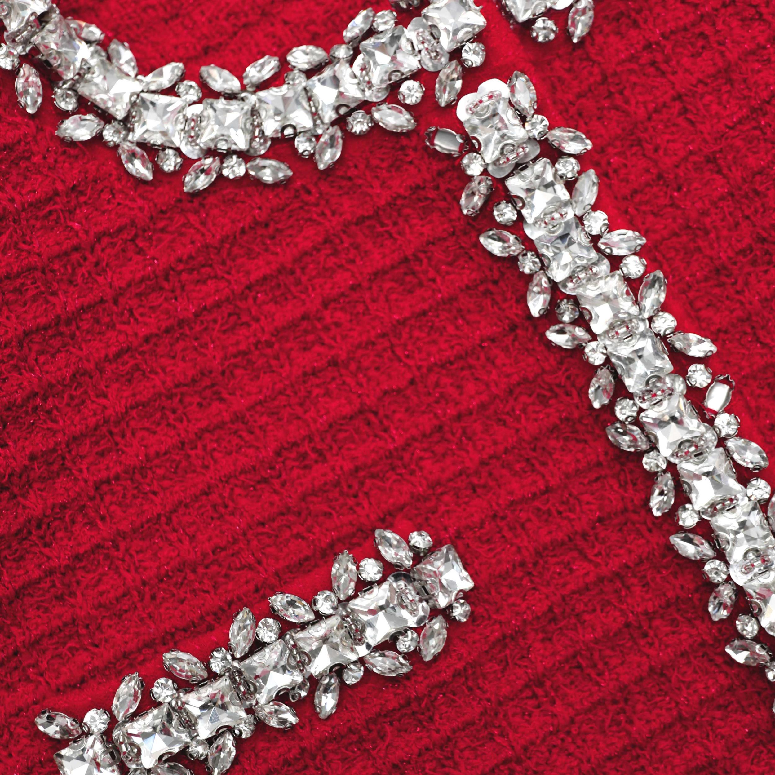 Red Textured Knit Mini Skirt Product Image