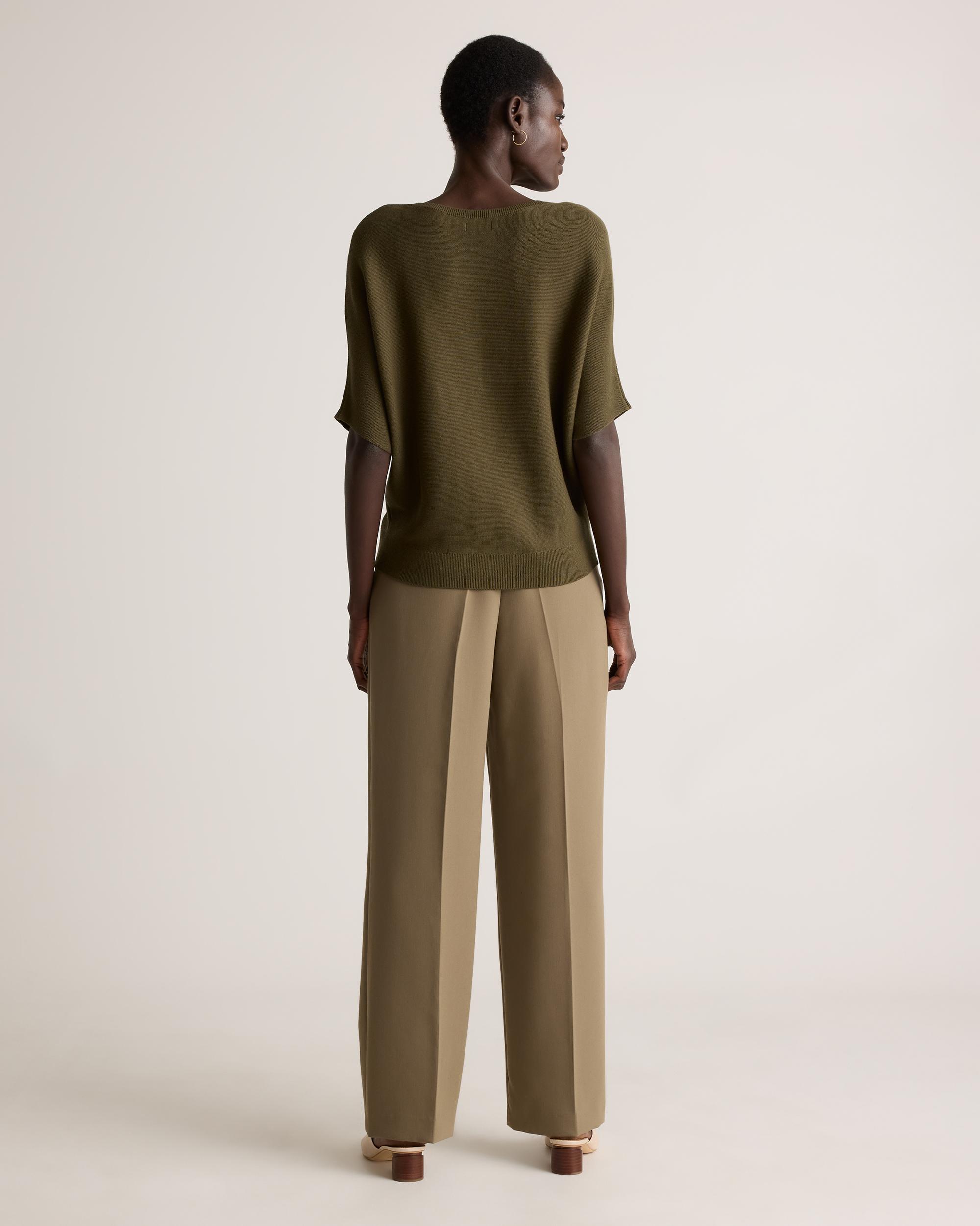 Quince | Women's Lightweight Cotton Cashmere Link-Stitch Dolman Sweater Size XS Product Image