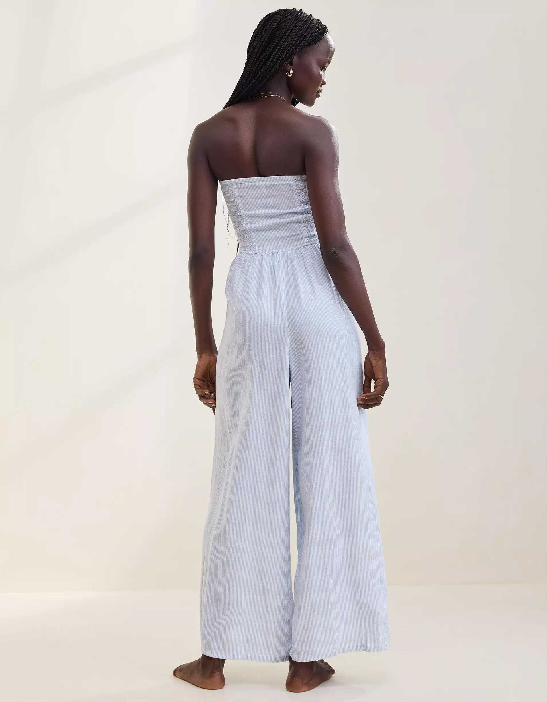 Aerie Strapless Smocked Jumpsuit Product Image