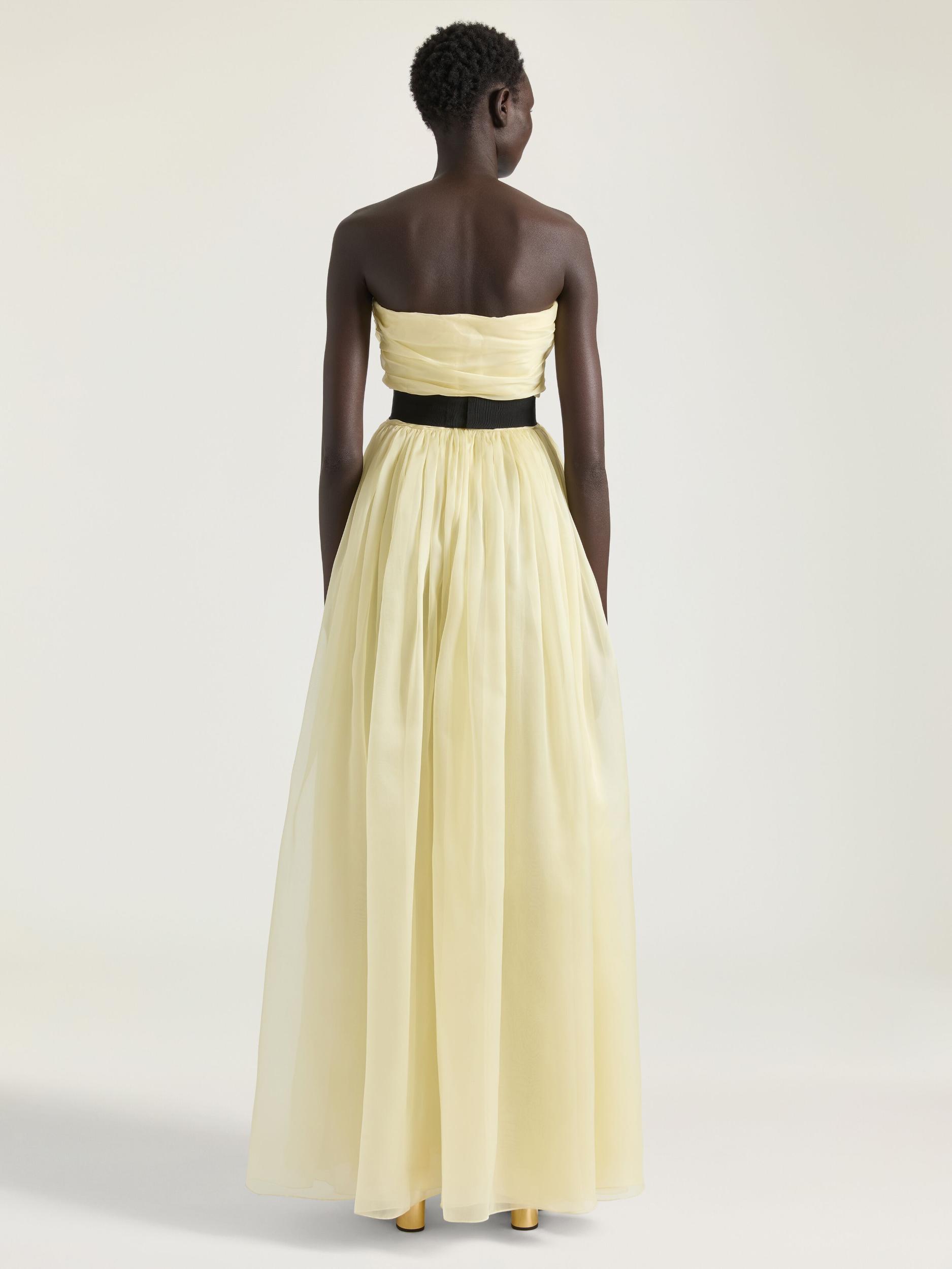 Bustier evening dress in organza Product Image