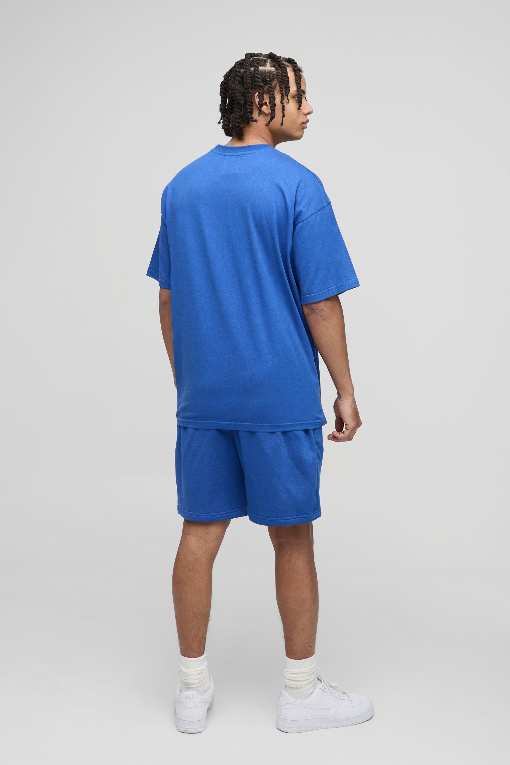 Oversized M Star T-Shirt & Short Set | boohooMAN USA Product Image