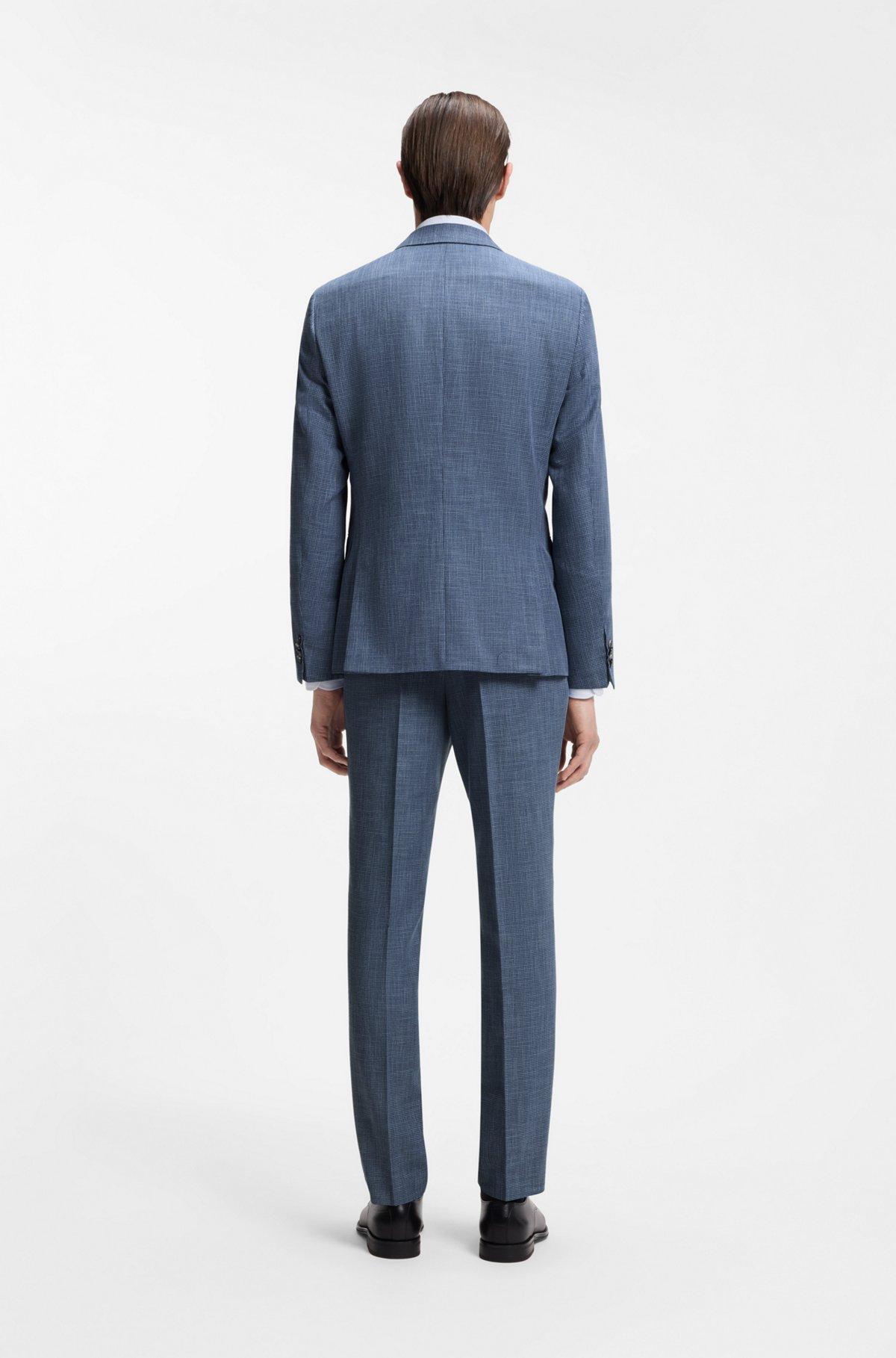 Two-piece slim-fit suit in cotton and virgin wool Product Image