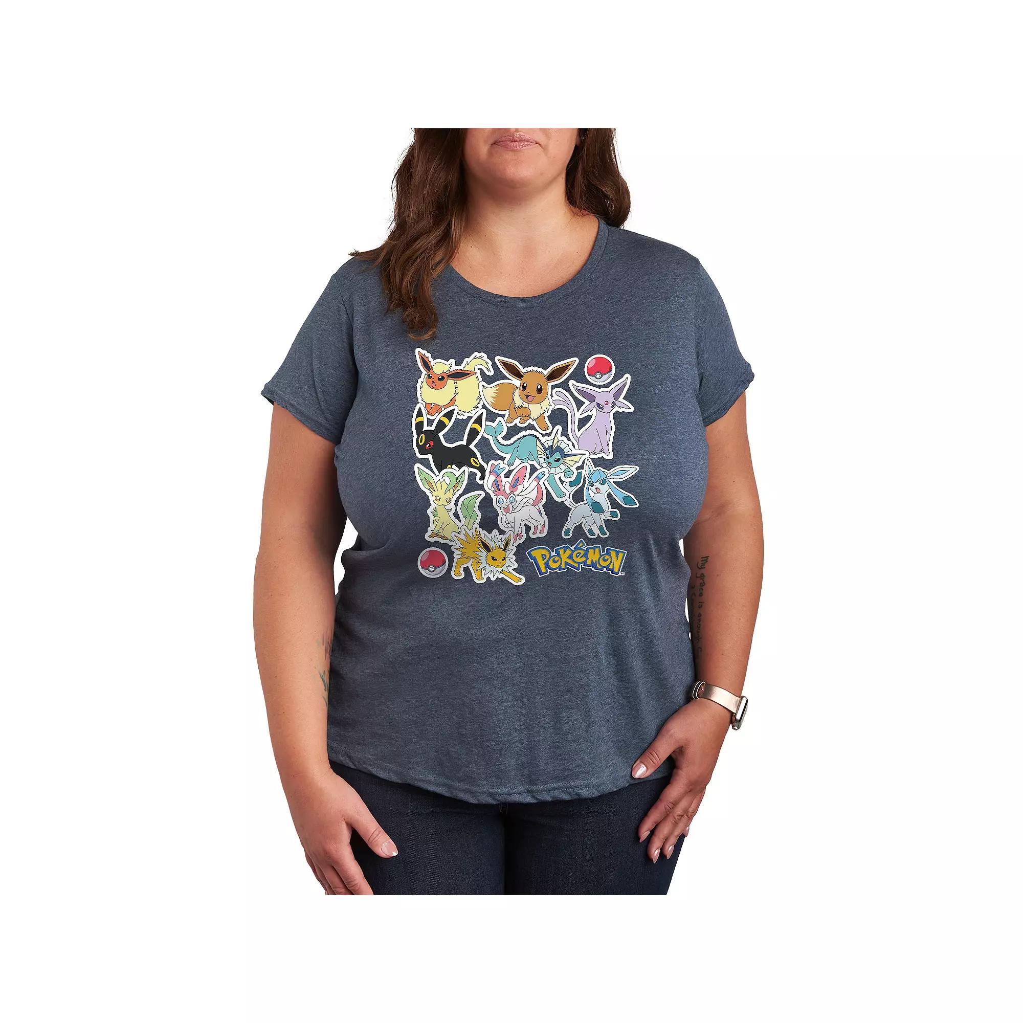 Women's Pokemon Eeveelution Stickers Tee,  Product Image